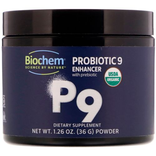 Biochem, Probiotic 9 Enhancer with Prebiotic, 1.26 oz (36 g)