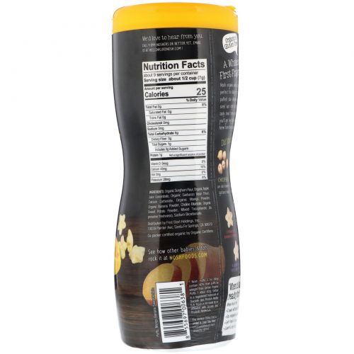 NosH!, Baby, Whole Grain Puffs, Organic Cereal Snack, Mango, Banana & Sweet Potato, 2.10 oz (60 g)