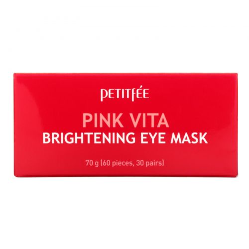 Petitfee, Pink Vita Brightening Eye Mask, 60 Pieces