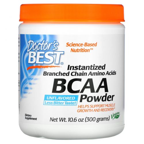 Doctor's Best, Аминокислота BCAA в виде растворимого порошка, 300 г