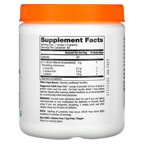 Doctor's Best, Аминокислота BCAA в виде растворимого порошка, 300 г