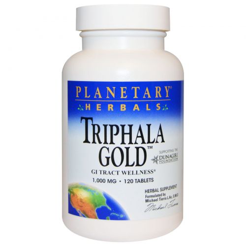 Planetary Herbals, Triphala Gold, здоровье желудочно-кишечного тракта, 1,000 мг, 120 таблеток