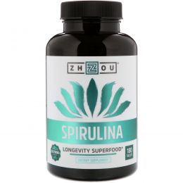 Zhou Nutrition, Spirulina, Longevity Superfood, 180 Tablets