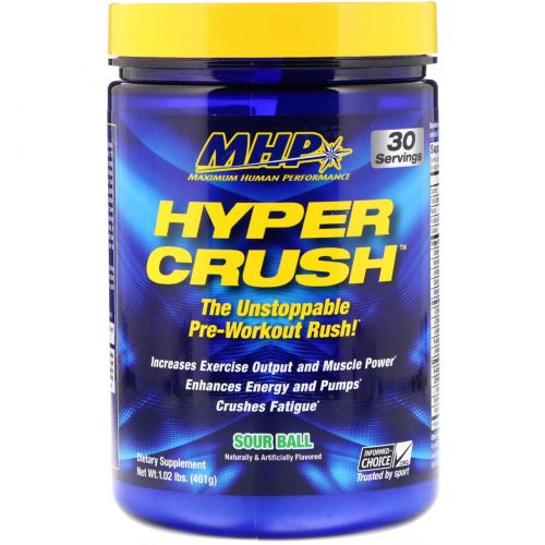 Maximum Human Performance, LLC, Hyper Crush, Pre-Workout, Sour Ball, 1.02 lbs (461 g)