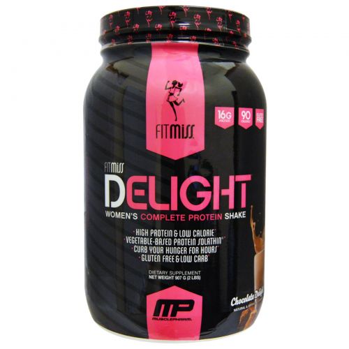 FitMiss, Delight, полноценный протеиновый коктейль для женщин, шоколадный восторг, 2 фунта (907 г)