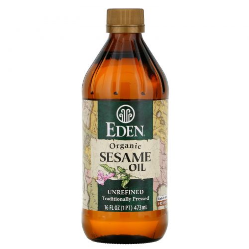 Eden Foods, Органическое кунжутное масло, нерафинированное, 16 жидких унций (473 мл)