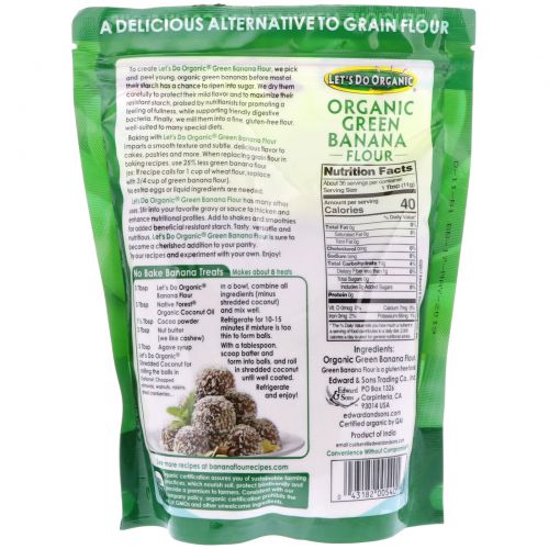 Edward & Sons, Let's Do Organic, Organic Green Banana Flour, 14 oz (396 g)