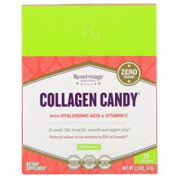 ReserveAge Nutrition, Collagen Candy, Sour Apple, 20 Stickpacks, 2.3 oz (67 g)