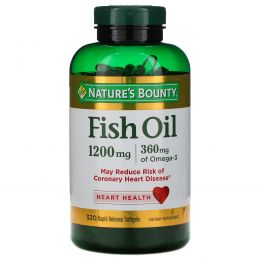 Nature's Bounty, Рыбий жир, 1200 мг, 320 гелевых капсул