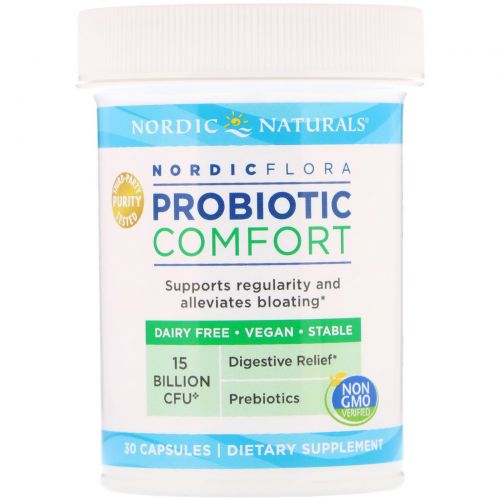 Nordic Naturals, Проиотик Nordic Flora Comfort, 30 капсул