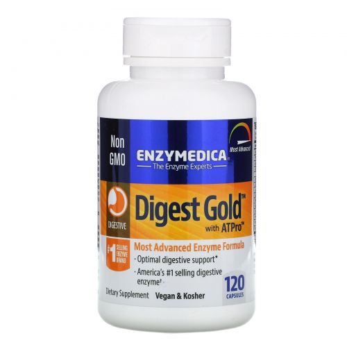 Enzymedica, Digest Gold с ATPro, 120 капсул