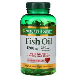 Nature's Bounty, Рыбий жир 1200 мг, 200 капсул