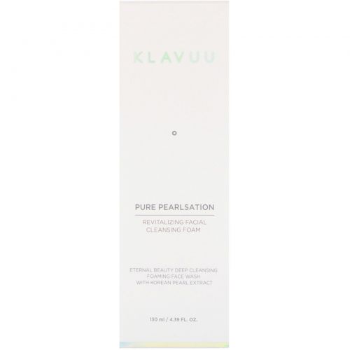 KLAVUU, Pure Pearlsation, Revitalizing Facial Cleansing Foam, 4.39 fl oz (130 ml)