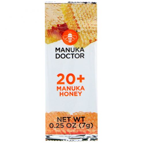 Manuka Doctor, Лесной мёд манука 20+, 24 порционных пакета, 0,25 унц. (7 г) каждый