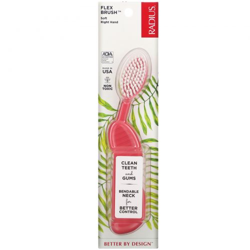 RADIUS, SCUBA Toothbrush, Right Hand, Soft, Pink, 1 Toothbrush