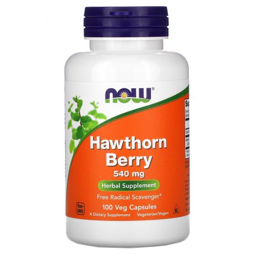 Now Foods, Hawthorn Berry, 540 mg, 100 Capsules