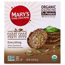 Mary's Gone Crackers, Super Seed Crackers, Everything, 5.5 oz (155 g)