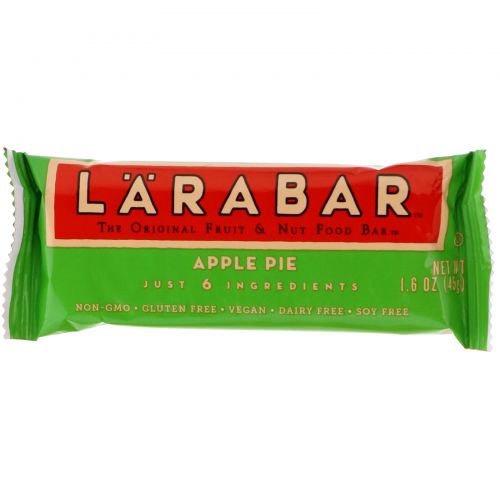 Larabar, Яблочный пирог, 16 батончиков, 1,6 унции (45 г) каждый