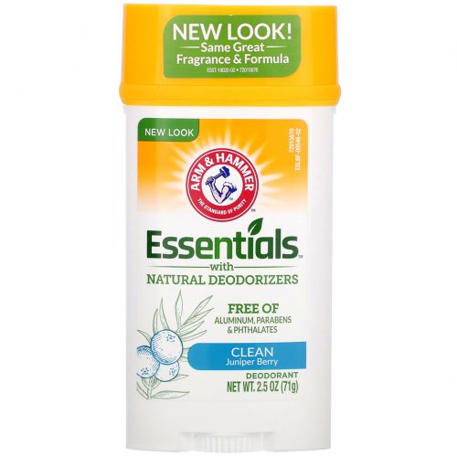 Arm & Hammer, Essentials Natural Deodorant, Clean , 2.5 oz (71 g)