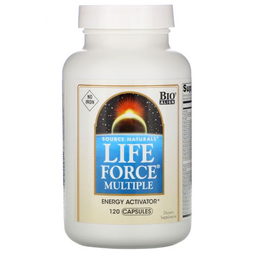 Source Naturals, Комплексная жизненная сила, не содержащая железа, 120 капсул