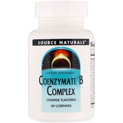 Source Naturals, Комплекс с коферментом B, таблетки под язык с апельсиновым вкусом, 60 таблеток