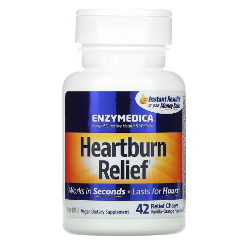 Enzymedica, Heartburn Relief, Vanilla-Orange Flavored, 42 Relief Chews