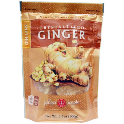 The Ginger People, Gin·Gins, кристаллизированный имбирь, 3,5 унций (100 г)