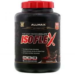 ALLMAX Nutrition, Isoflex, 100% Ultra-Pure Whey Protein Isolate (WPI Ion-Charged Particle Filtration), Chocolate, 5 lbs (2.27 kg)