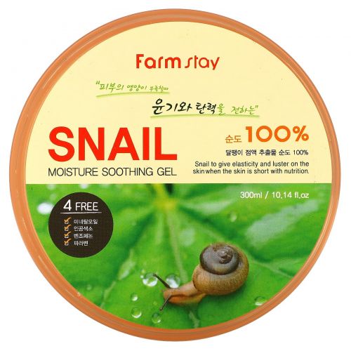 Farmstay, Snail 100% Moisture Soothing Gel, 10.14 fl oz (300 ml)