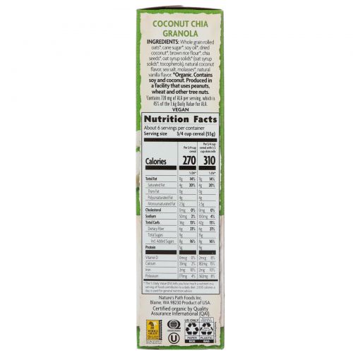 Nature's Path, Organic Coconut Chia Granola, 12.34 oz (350 g)