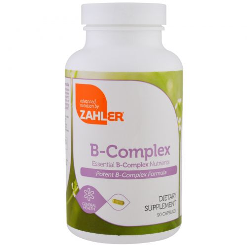 Zahler, B-комплекс, важные питательные вещества B-комплекса, 90 капсул