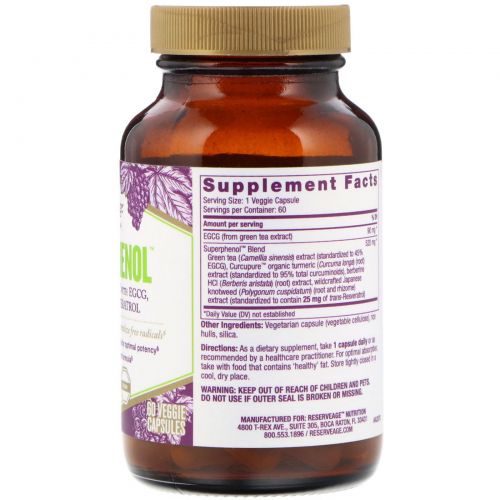 ReserveAge Nutrition, SuperPhenol, 60 Veggie Capsules