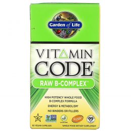 Garden of Life, Витаминный код, сырой B-комплекс, 60 веганских капсул