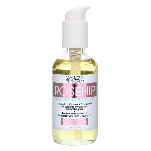 Advanced Clinicals, Rosehip, Anti-Aging Body Oil, 3.8 fl oz (112 ml)