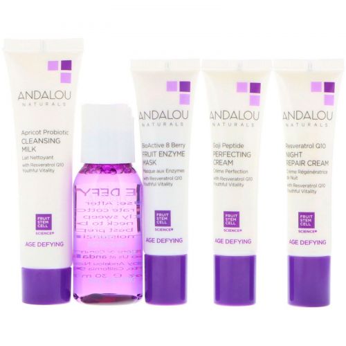 Andalou Naturals, Get Started Age Defying, Skin Care Essentials, 5 Piece Kit