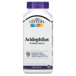 21st Century, Ацидофилин, пробиотическая смесь, 150 капсул