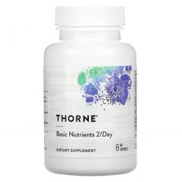 Thorne Research, Basic Nutrients 2/Day, 60 растительных капсул