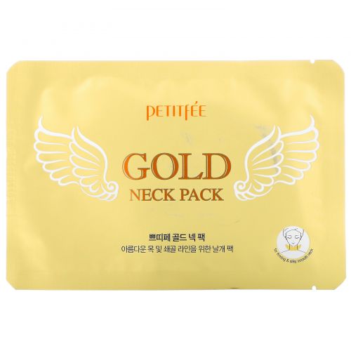 Petitfee, Gold Neck Pack, 5 Sheets, 10 g Each