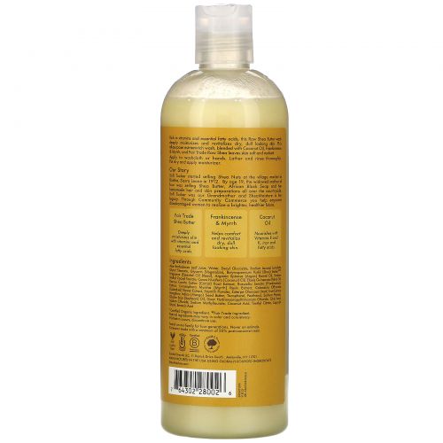 SheaMoisture, Raw Shea Butter, Hydrating Body Wash with Frankincense & Myrrh, 13 fl oz (384 ml)