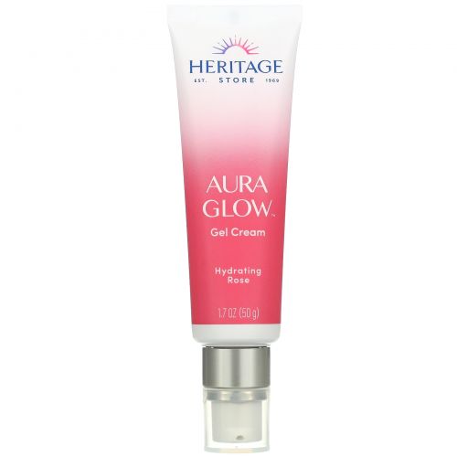 Heritage Store, Aura Glow Gel Cream, Hydrating Rose, 1.7 oz (50 g)