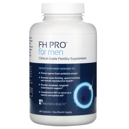 Fairhaven Health, FH Pro for Men, Clinical Grade Fertility Supplement, 180 Capsules