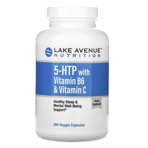 Lake Avenue Nutrition, 5-HTP with Vitamin B6 & Vitamin C, 360 Veggie Capsules