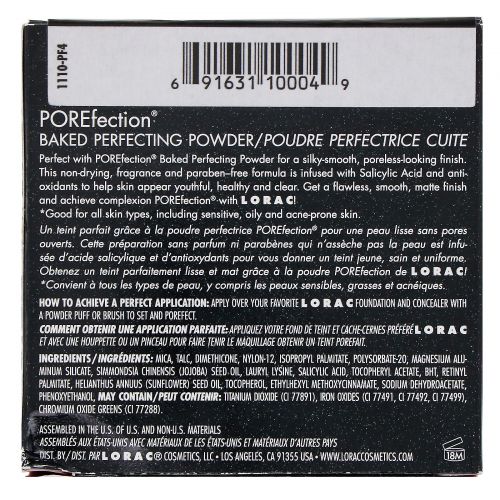 Lorac, POREfection Baked Perfecting Powder, PF4 Medium, 0.32 oz (9 g)