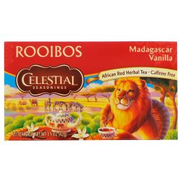 Celestial Seasonings, Чай ройбуш, ванильный ройбуш, не содержит кофеина, 20 чайных пакетиков, 42 г