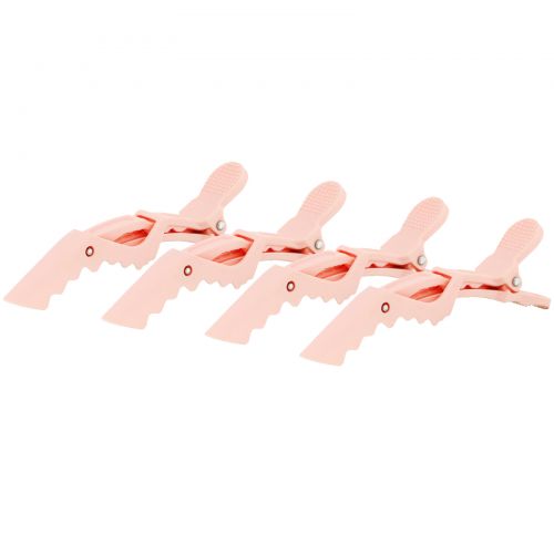 The Vintage Cosmetic Co., Sectioning Clips, Pink, 4 Clips