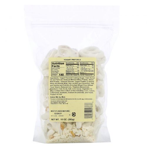 Bergin Fruit and Nut Company, Yogurt Pretzels, 10 oz (283 g)