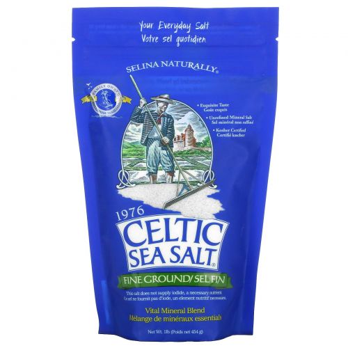 Celtic Sea Salt, Измельченная смесь важнейших минералов, 1 фунт (454 г)