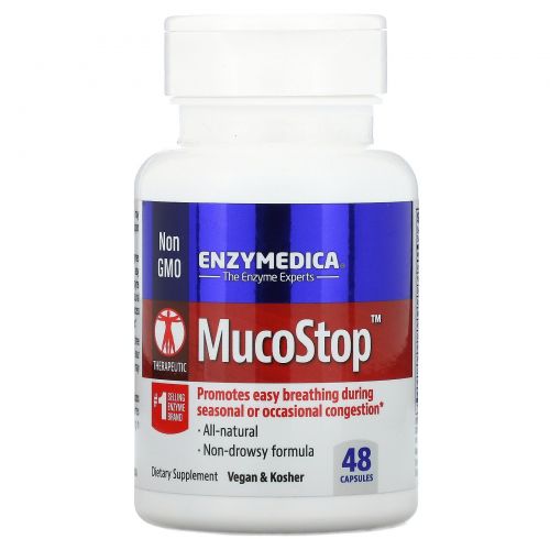 Enzymedica, MucoStop, 48 капсул