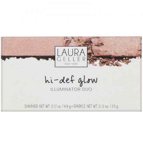 Laura Geller, Hi-Def Glow, набор из двух хайлайтеров, «Розовая безмятежность», 8,4 г