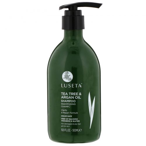 Luseta Beauty, Tea Tree & Argan Oil, Shampoo, 16.9 fl oz (500 ml)